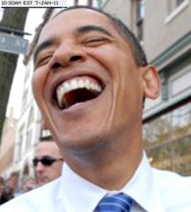 Obama laughs at the snowy hell he has unleashed